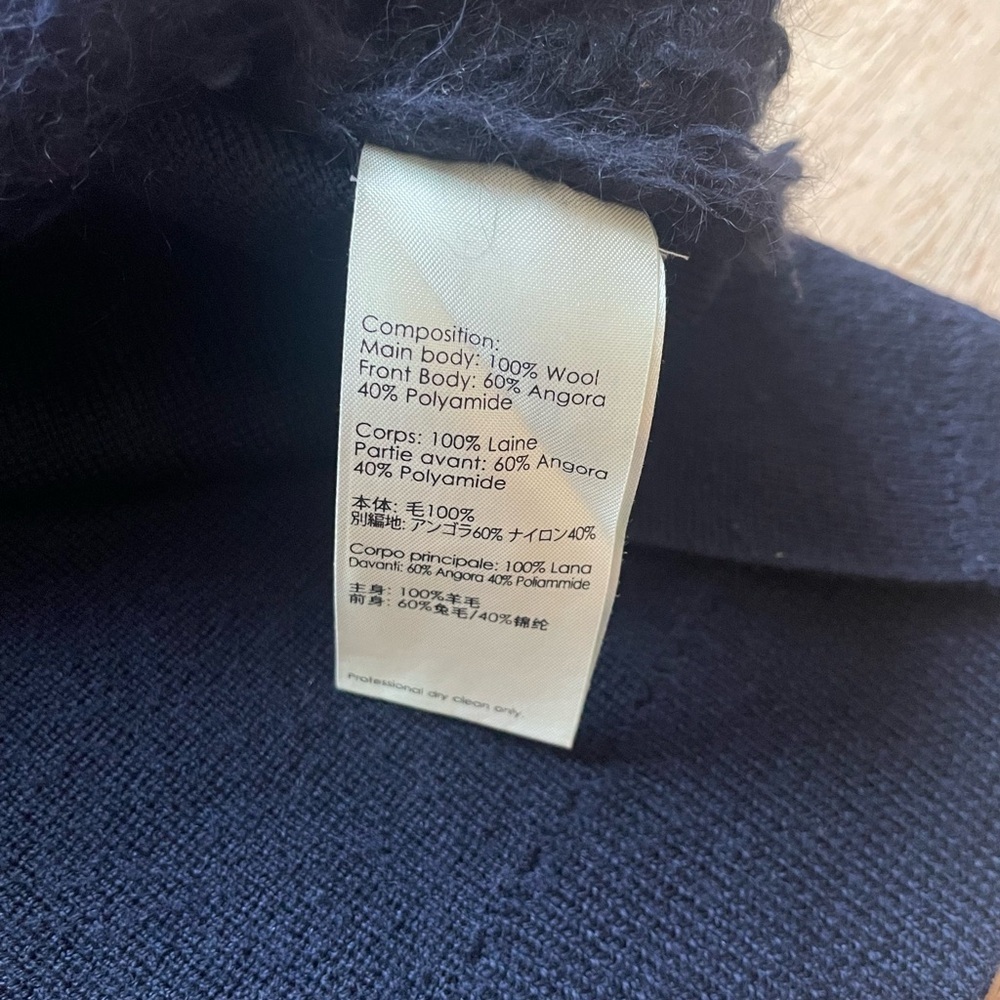 3.1 Phillip Lim Angora Wool Turtleneck Sweater Black Textured Front XS Knit - Picture 6 of 8